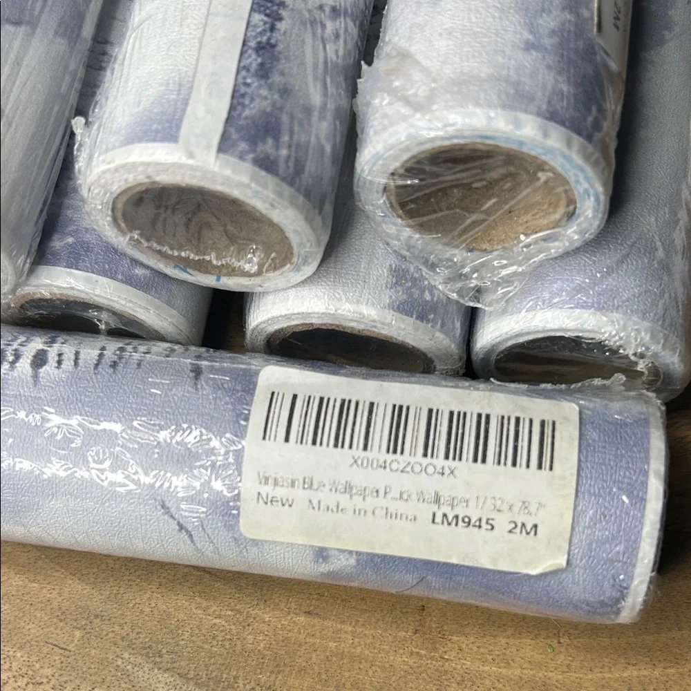 Blue and White abstract Wallpaper Rolls lot of 10 - Picture 8 of 9